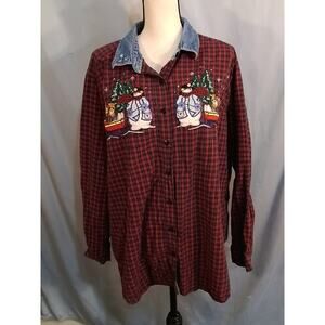Bobbie Brooks  plaid  winter shirt